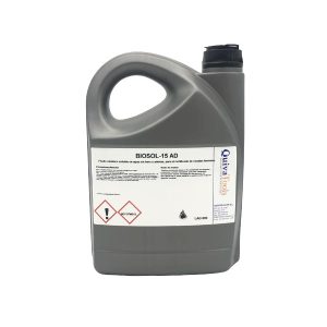 BIOSOL-15 AD Fluido sintético soluble en agua sin boro y aminas, para el rectificado de metales ferrosos.