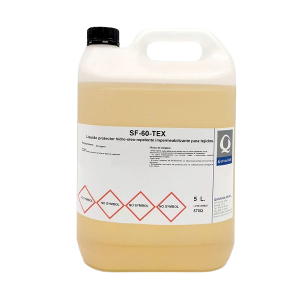 SF-60 TEXTIL, Líquido protector hidro-oleo-repelente impermeabilizante  especial para tejidos