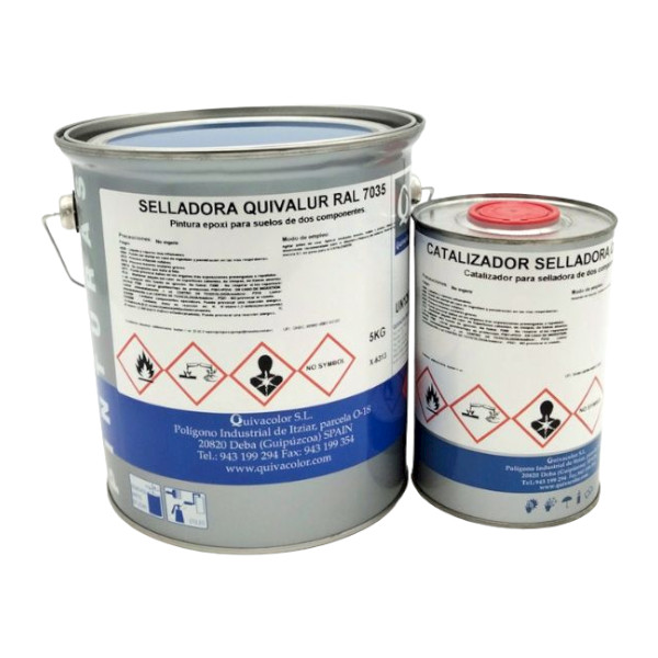 SELLADORA QUIVALUR GRIS 7035 + CATALIZADOR