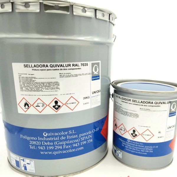 SELLADORA QUIVALUR GRIS 7035 + CATALIZADOR - Imagen 3